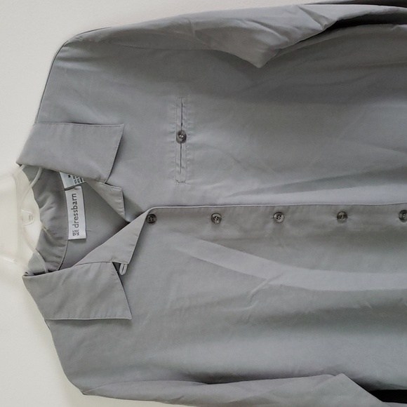 Dressbarn sage green casual button down shirt, career, women's size medium - Picture 2 of 6